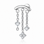 Laurie - Labret Filetage Interne - Titane - Finition Argent