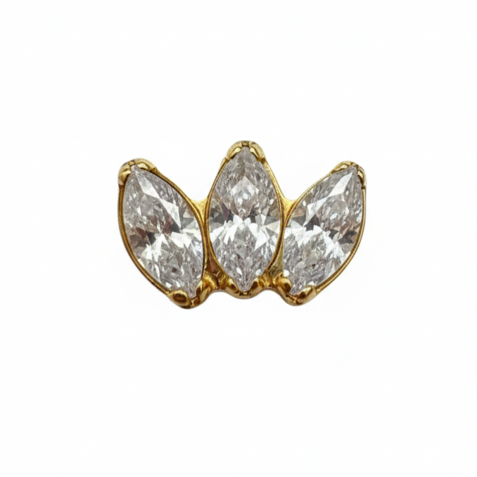 Sonia - Labret Filetage Interne - Finition Or - M0.9(16G)