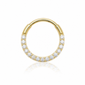 Emilie - Anneau Clicker - Finition Or - 1.2*8- Zircon Blanc