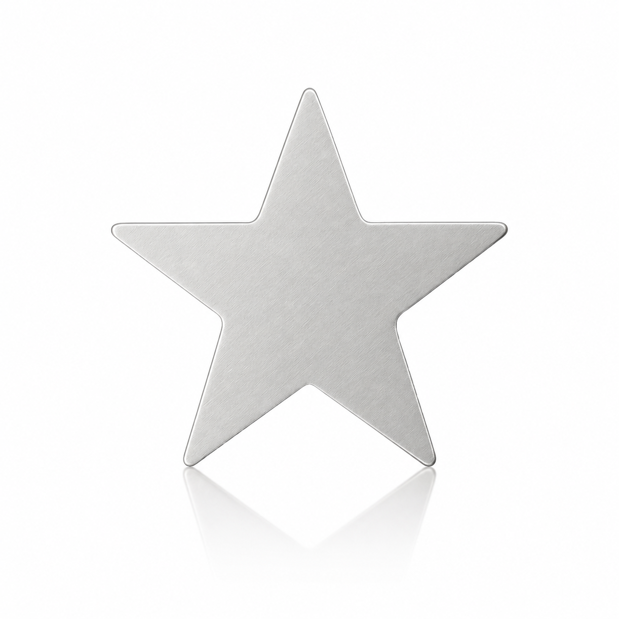 Star - Puce Oreille - Finition Argent - 2 pcs