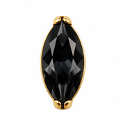 Maren - Labret Filetage Interne - Finition Or - 1.2*8mm - Zircon Noir