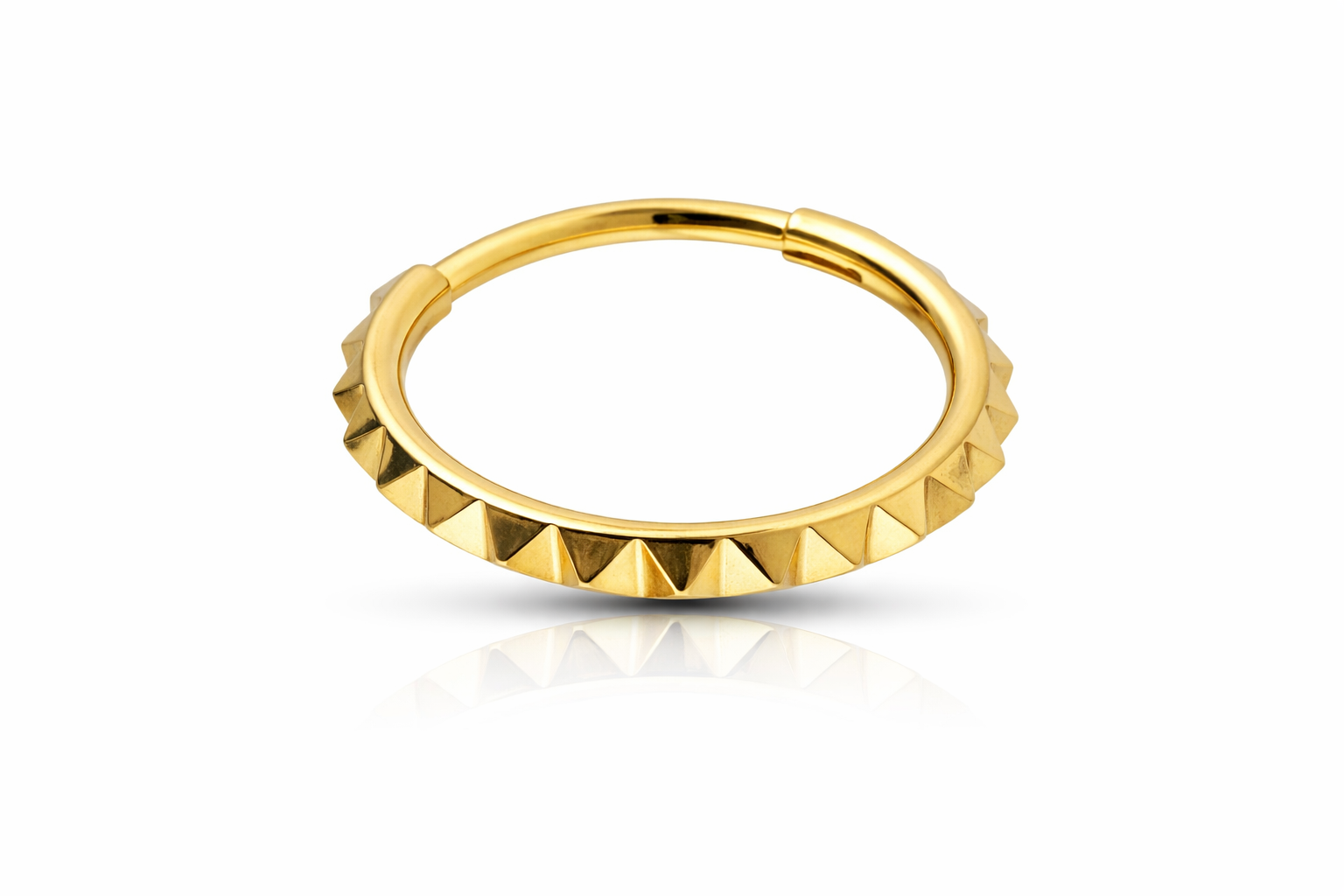 Calista - Titanium Clicker Ring F136 - Gold Finish - 1.2*8mm
