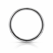 Agate - Titanium Clicker Ring F136 - Silver Finish - 0.8*10mm
