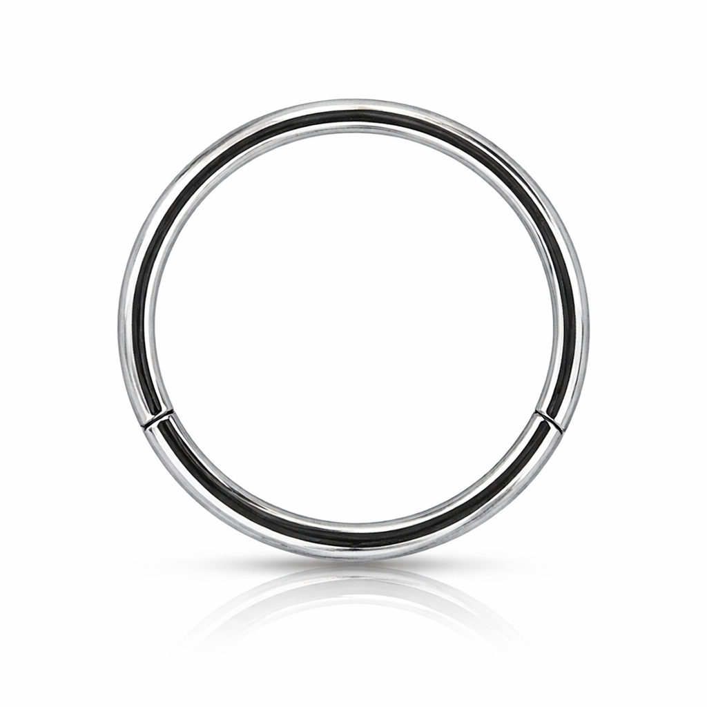 Agathe - Anneau Clicker Titane F136 - Finition Argent - 1.0*8mm