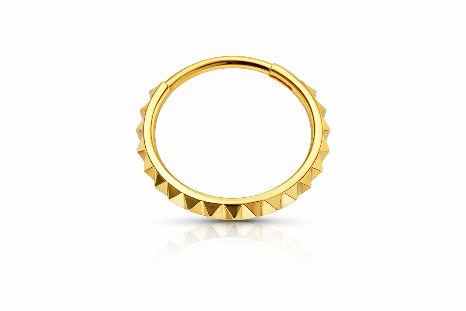 Addé - Anneau Clicker Titane F136 - Finition Or - 1.2*8mm