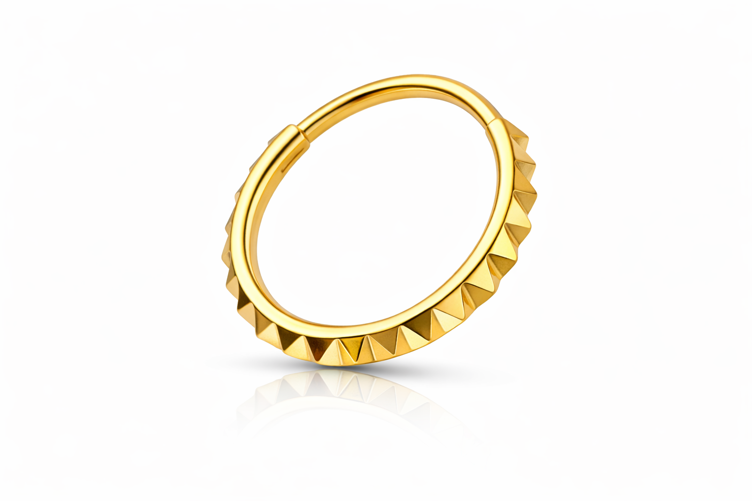 Addé - Anneau Clicker Titane F136 - Finition Or - 1.2*8mm