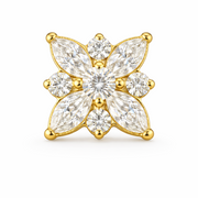 Alyssa - Labret Filetage Interne - Finition Or - 1.2*8mm - Zircon Blanc