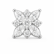 Alyssa - Labret Filetage Interne - Finition Argent - 1.2*8mm - Zircon Blanc