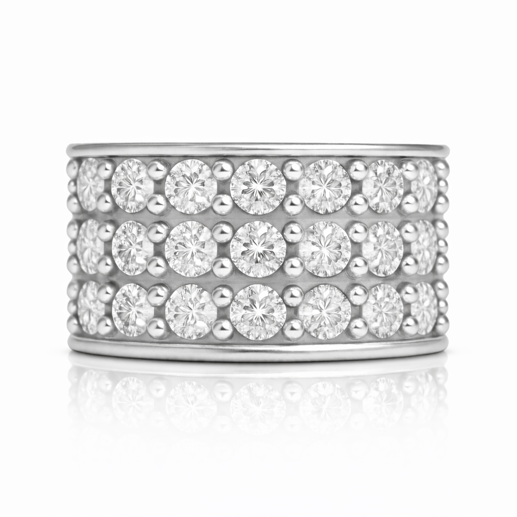 Amber - Titanium Clicker Ring F136 - Silver Finish - 1.2*8mm - White Zircon