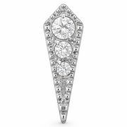 Anouk - Labret Filetage Interne - Finition Argent - M0.9(16G) - Zircon Blanc