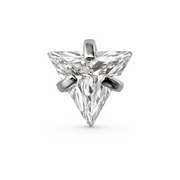 Aria - Labret Filetage Interne - Finition Argent - 0,9*8 mm- Zircon Blanc