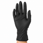 BLACK LATEX GLOVES - POWDER FREE - x100