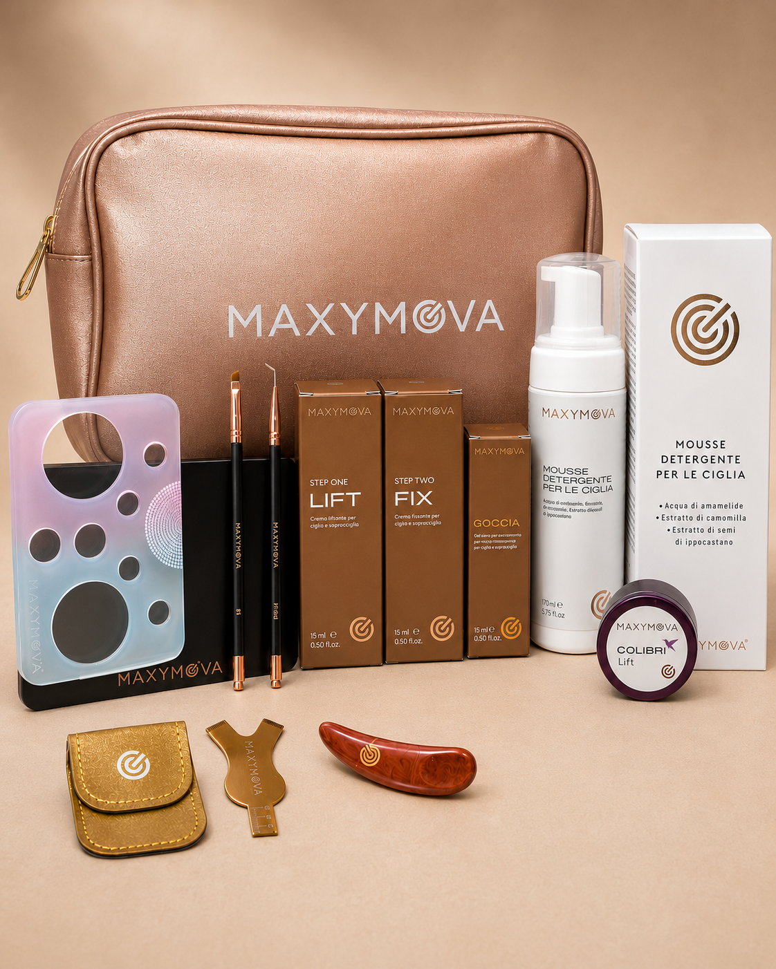 Kit Colibri Maxymova -Trousse complète Réhaussement de cils & Brow lift