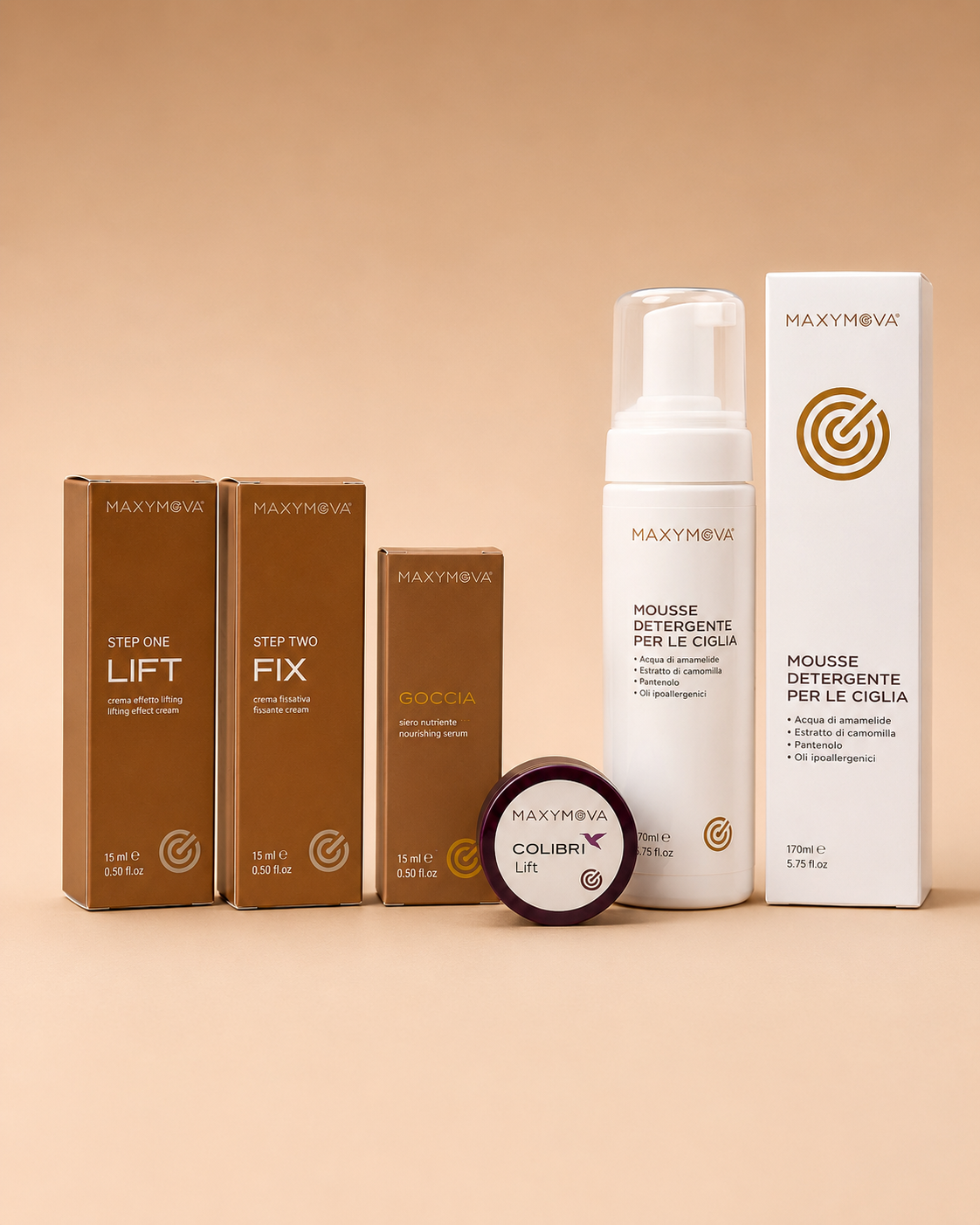 Kit Colibri Maxymova -Trousse complète Réhaussement de cils & Brow lift
