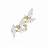 Victoire - Titanium Labret F136 - Gold Finish - White Zircon