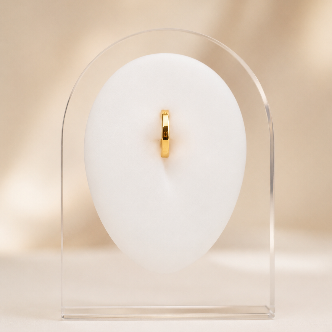Saskia - Nombril Oval Bumpy - Finition Or - 1.6*10mm