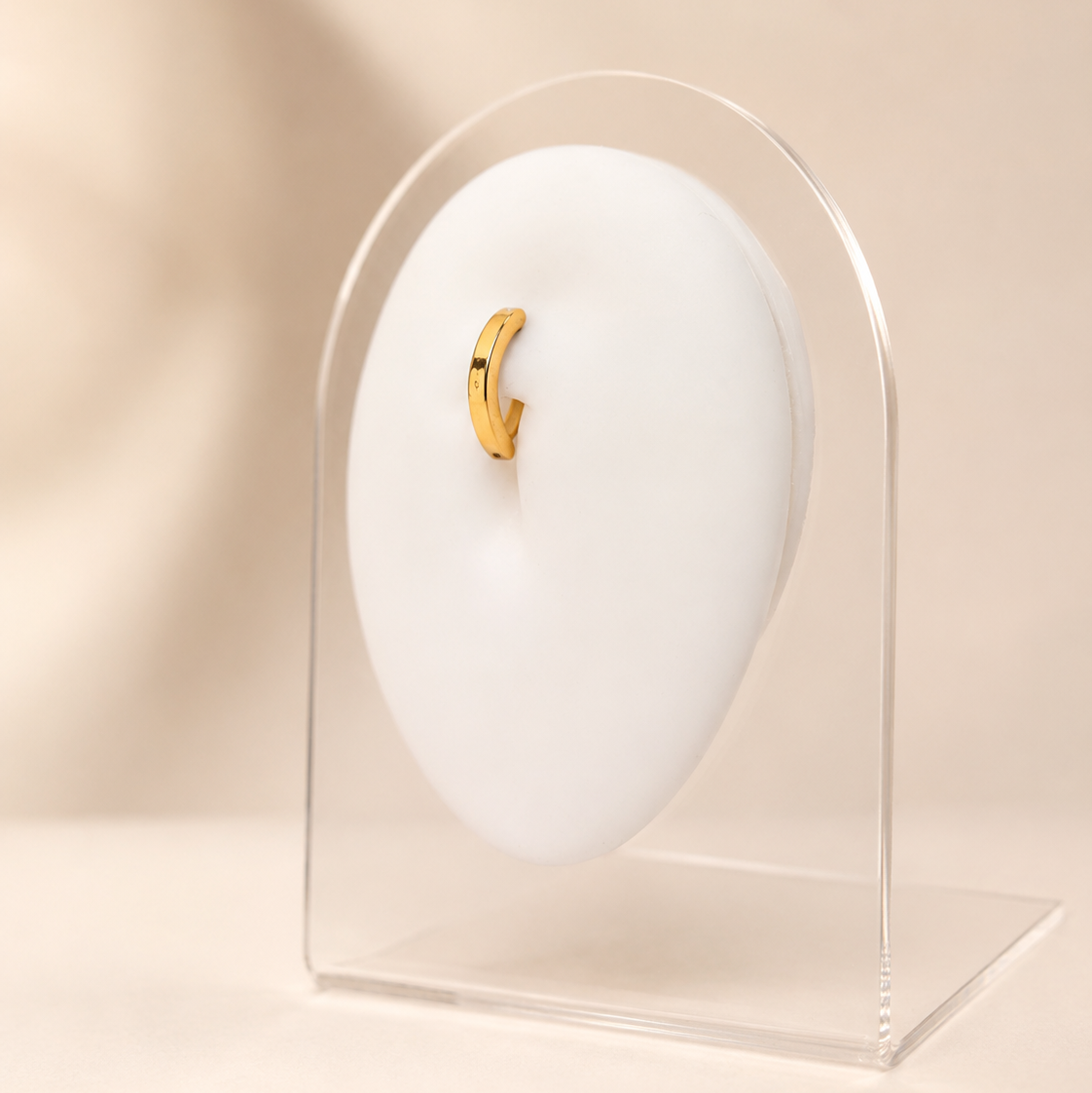 Saskia - Nombril Oval Bumpy - Finition Or - 1.6*10mm