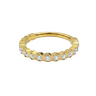 Aurore - Anneau Clicker Titane F136 - Finition Or - 1.2*10 mm - Zircon blanc