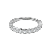 Aurore - Titanium Clicker Ring F136 - Gold Finish - 1.2*8mm - White Zircon