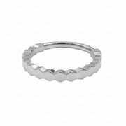 Calista - Anneau Clicker Titane F136 - Finition Argent - 1.2*8mm