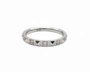 Eulalia - Anneau Clicker - Finition Argent - 1.2*8mm - Zircon Blanc