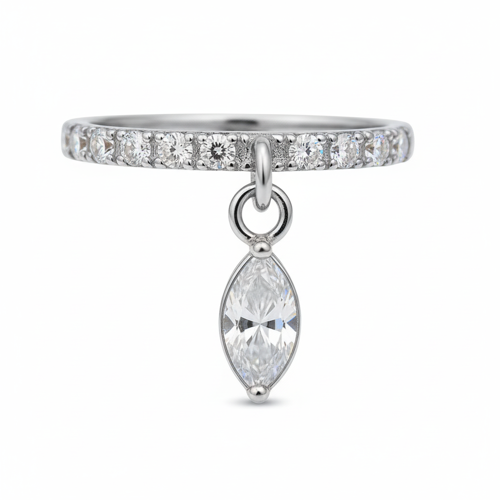 Lumi - Anneau Clicker - Finition Argent - 1.2*8mm - Zircon Blanc