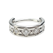 Bianca - Anneau Clicker - Finition Argent - 1.2*10 - Zircon Blanc