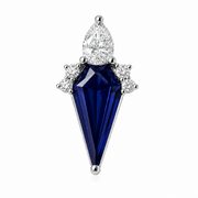 Calliope - Labret Filetage Interne - Finition Argent - M0.9(16G) - Zircon Bleu