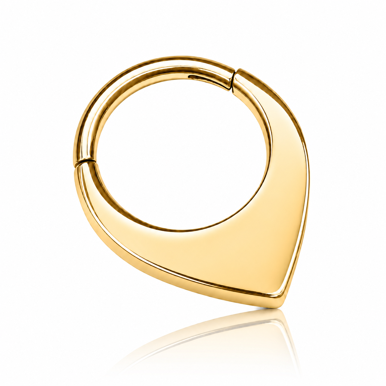 Daria - Titanium Clicker Ring F136 - Gold Finish - 1.2*8mm