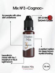 N° 3 Cognac - Pigment pour maquillage permanent sourcils - 15 ml