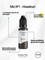 N° 1 Hazelnut - Pigment pour maquillage permanent sourcils - 15 ml