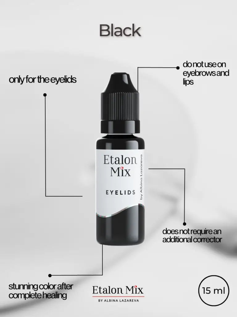 Mix Black - Pigment pour maquillage permanent paupières - 15 ml