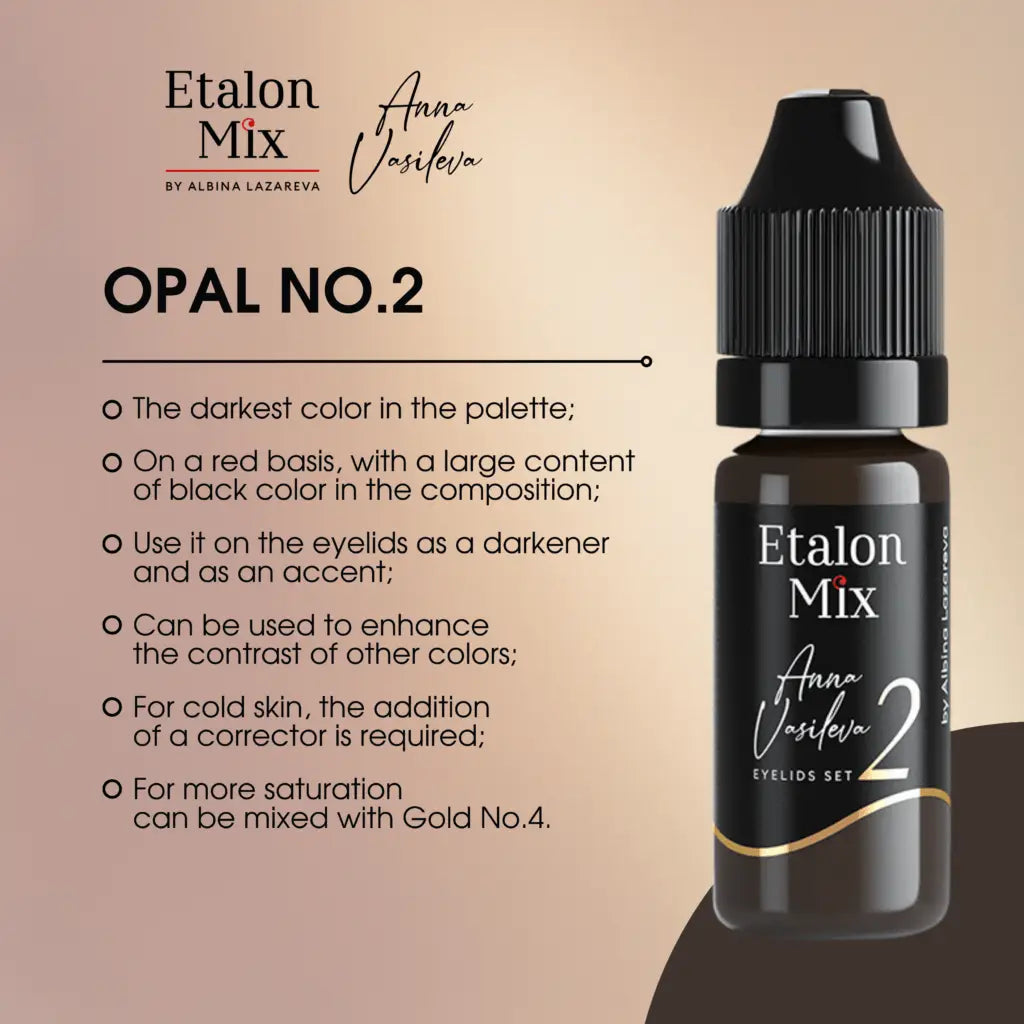 N°2 Opal de Anna Vasileva - Pigment pour maquillage permanent paupières - 10 ml