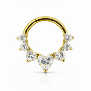 Anya - Anneau Clicker - Finition Or - 1.2*8 - Zircon Blanc