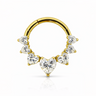 Anya - Anneau Clicker - Finition Or - 1.2*8 - Zircon Blanc