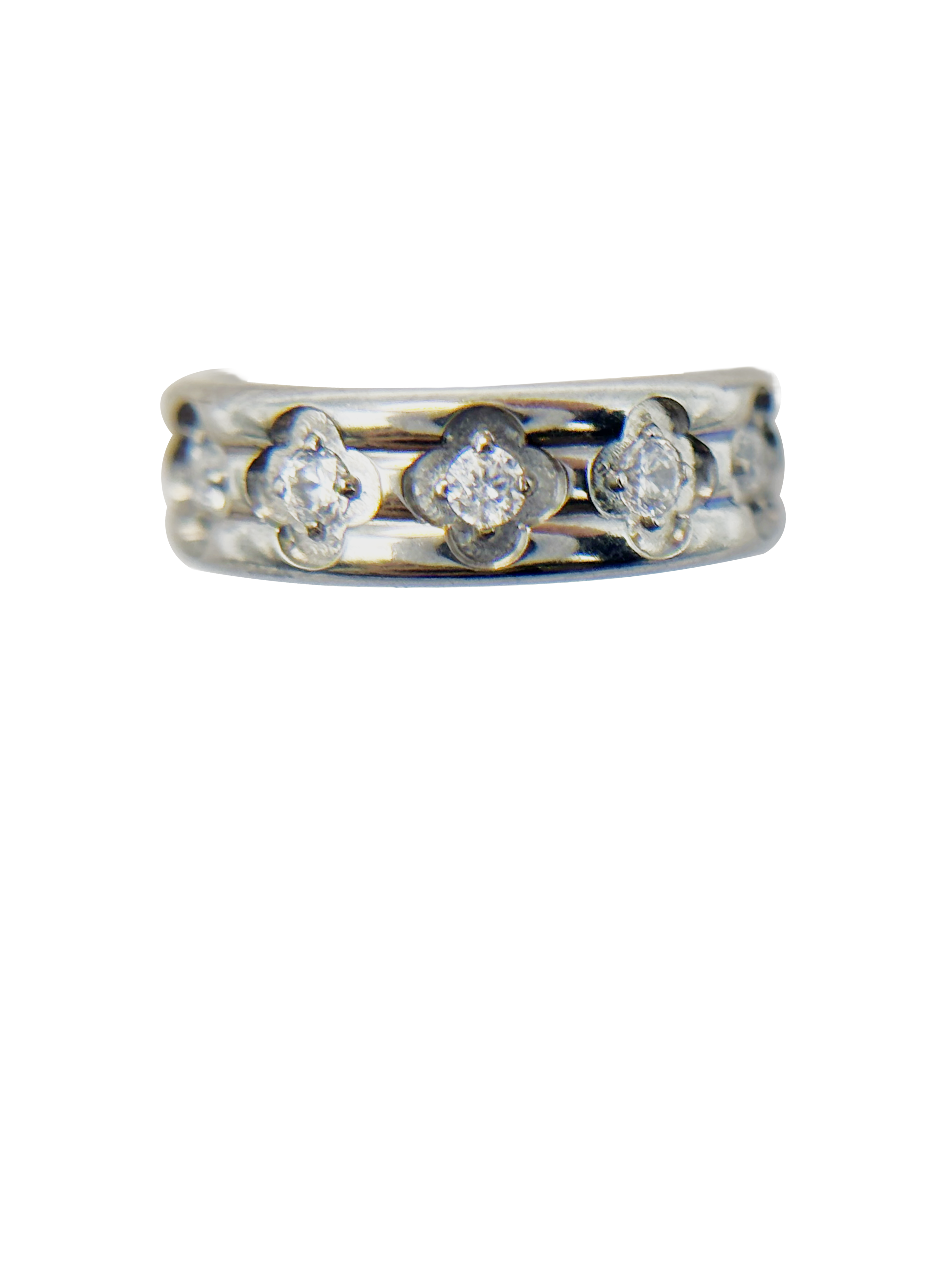 Bianca - Anneau Clicker - Finition Argent - 1.2*10 - Zircon Blanc