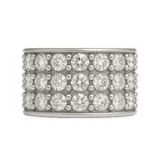 Ambre - Anneau Clicker Titane F136 - Finition Argent - 1.2*8mm - Zircon blanc