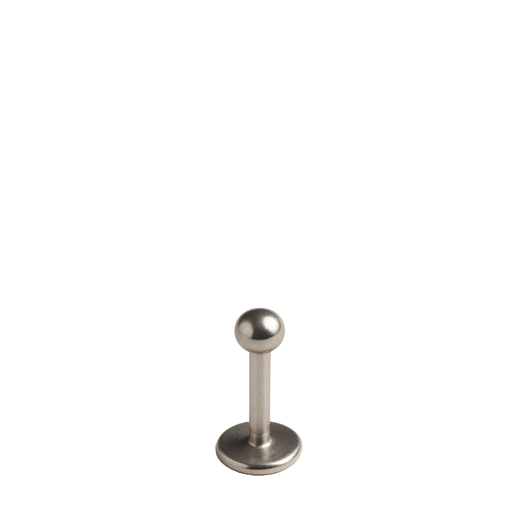 Ines - Labret Filetage Externe - Finition Argent - 1.2*6*3mm
