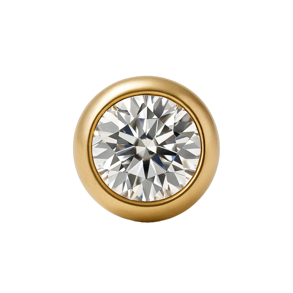 Kaia - Labret Filetage Interne - Finition Or - 1.2*8*3mm - Zircon Blanc