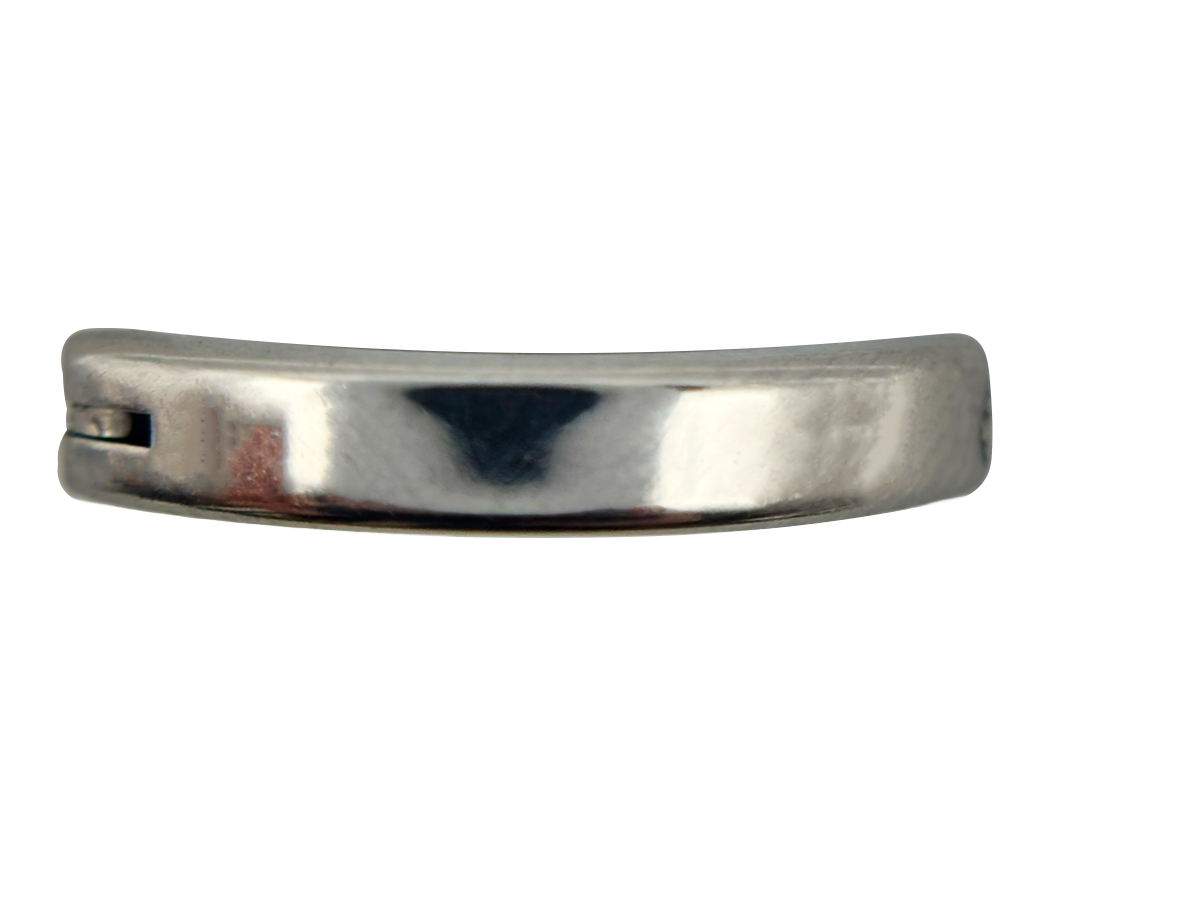Saskia - Nombril Oval Bumpy - Finition Argent - 1.6*10mm