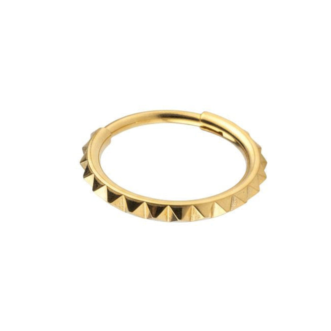 Calista - Anneau Clicker Titane F136 - Finition Or - 1.2*8mm