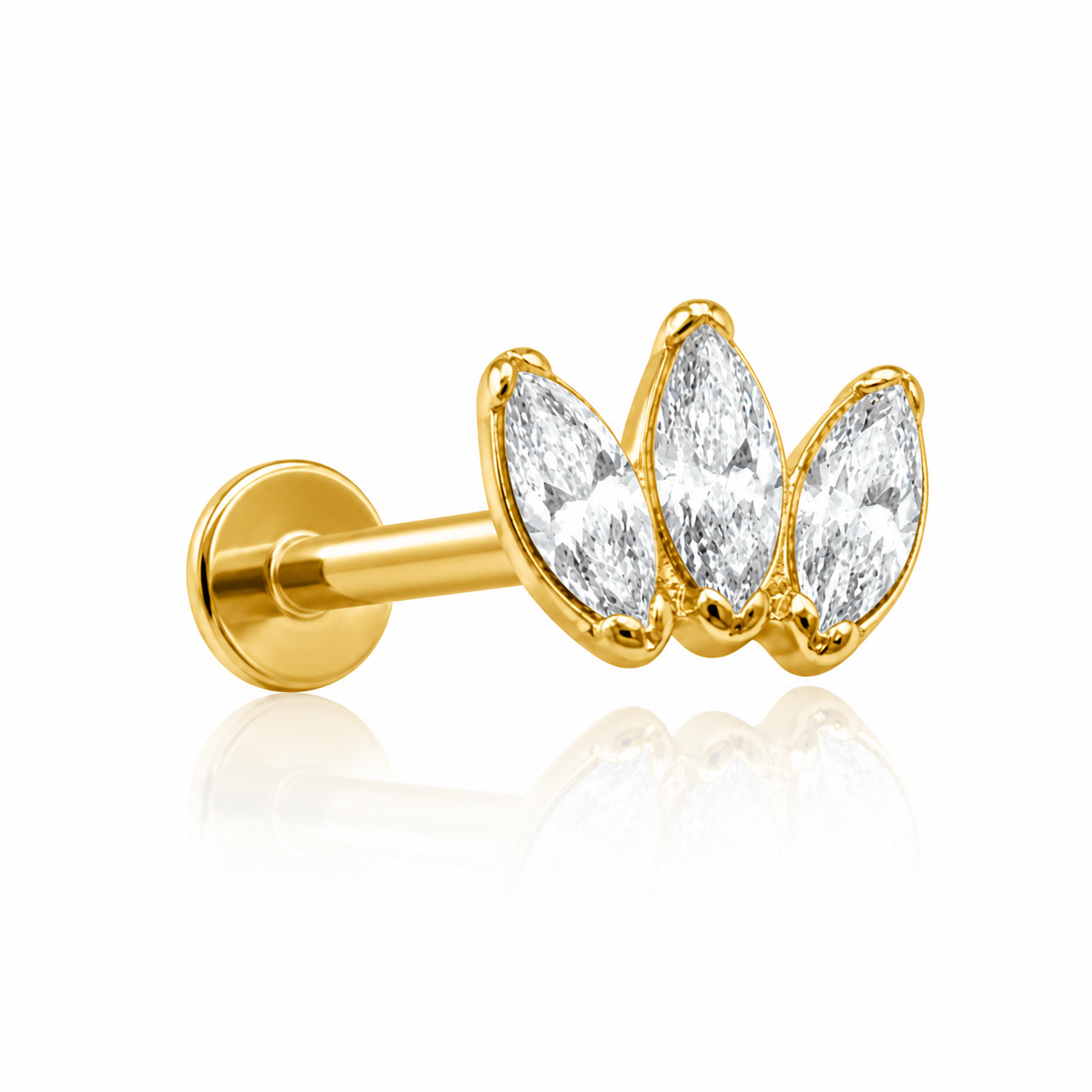 Sonia - Labret Filetage Interne - Finition Or - M0.9(16G)