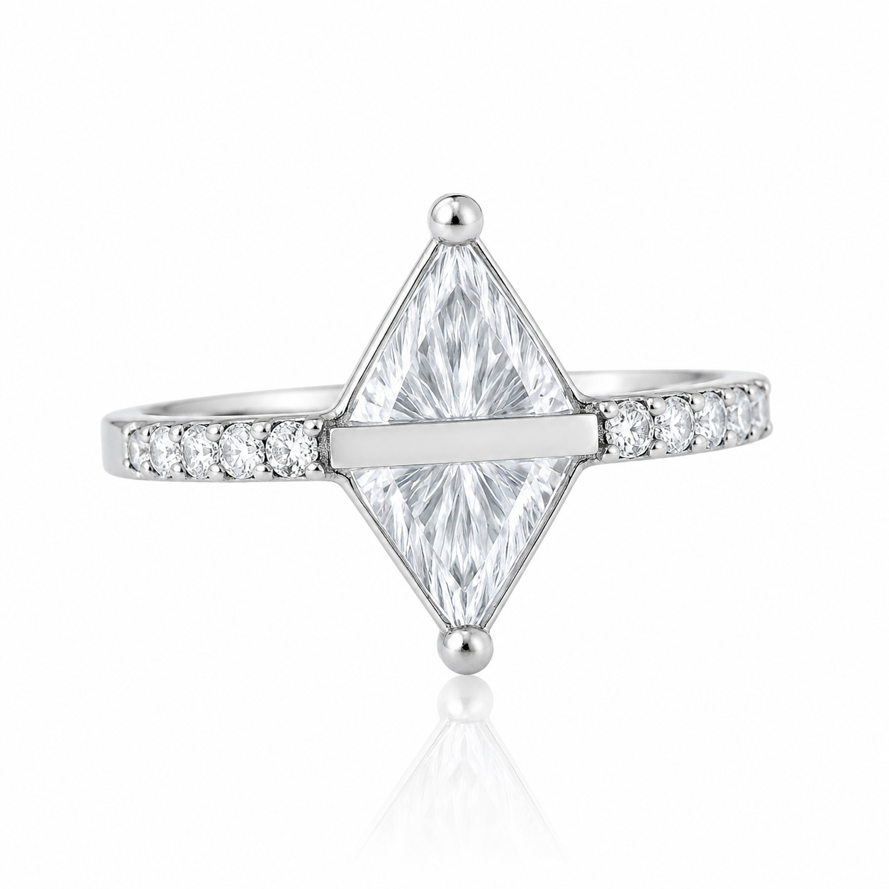 Isolde - Anneau Clicker - Finition Argent - 1.2*8mm - Zircon Blanc
