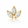 Selenne - Labret Filetage Interne - Finition Or - M0.9(16G) - Zircon Blanc