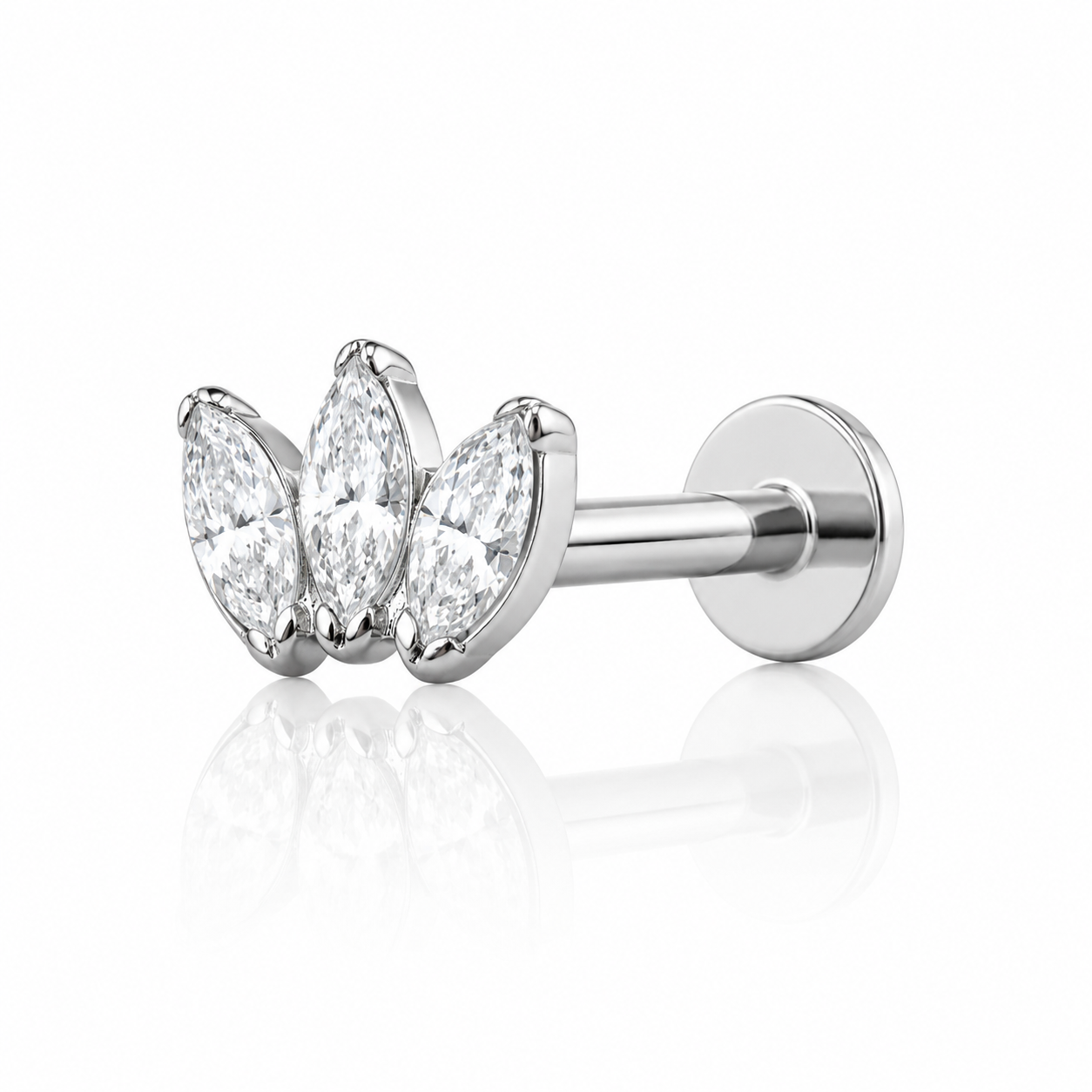 Sonia - Labret Filetage Interne - Finition Argent - M0.9(16G)