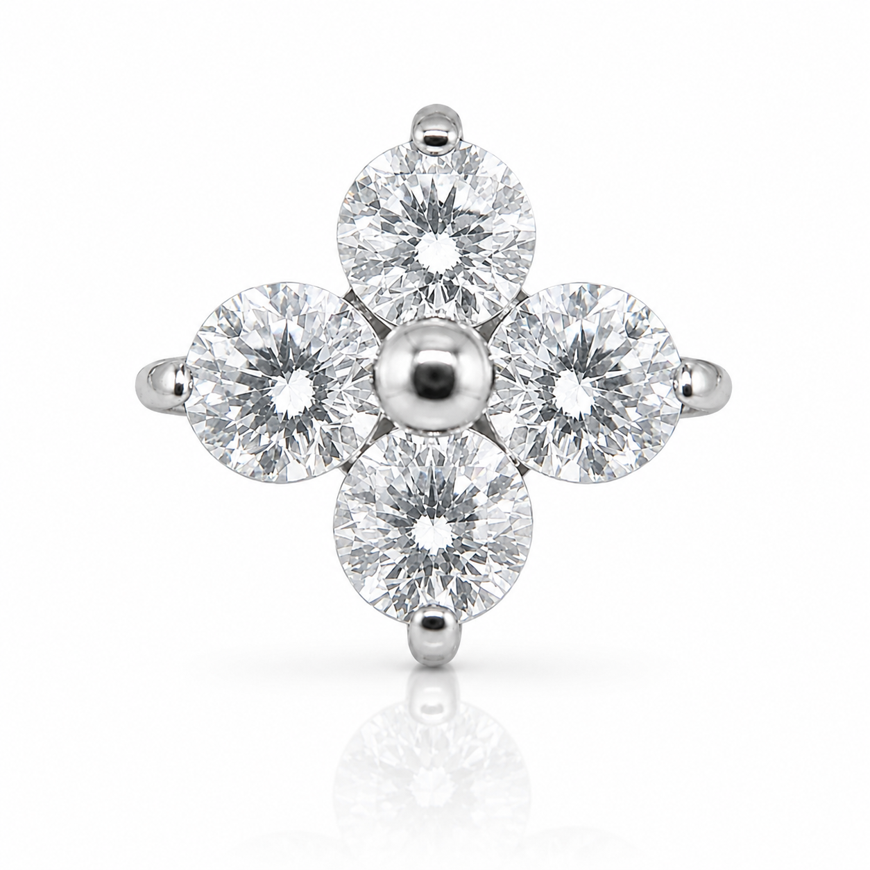 Mila - Titanium Labret F136 - Silver Finish - White Zircon