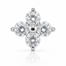 Mila - Titanium Labret F136 - Silver Finish - White Zircon
