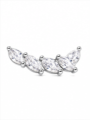 Lou - Labret Filetage Interne - Finition Argent - M0.9(16G)