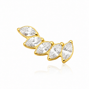 Lou - Labret Filetage Interne - Finition Or - M0.9(16G)