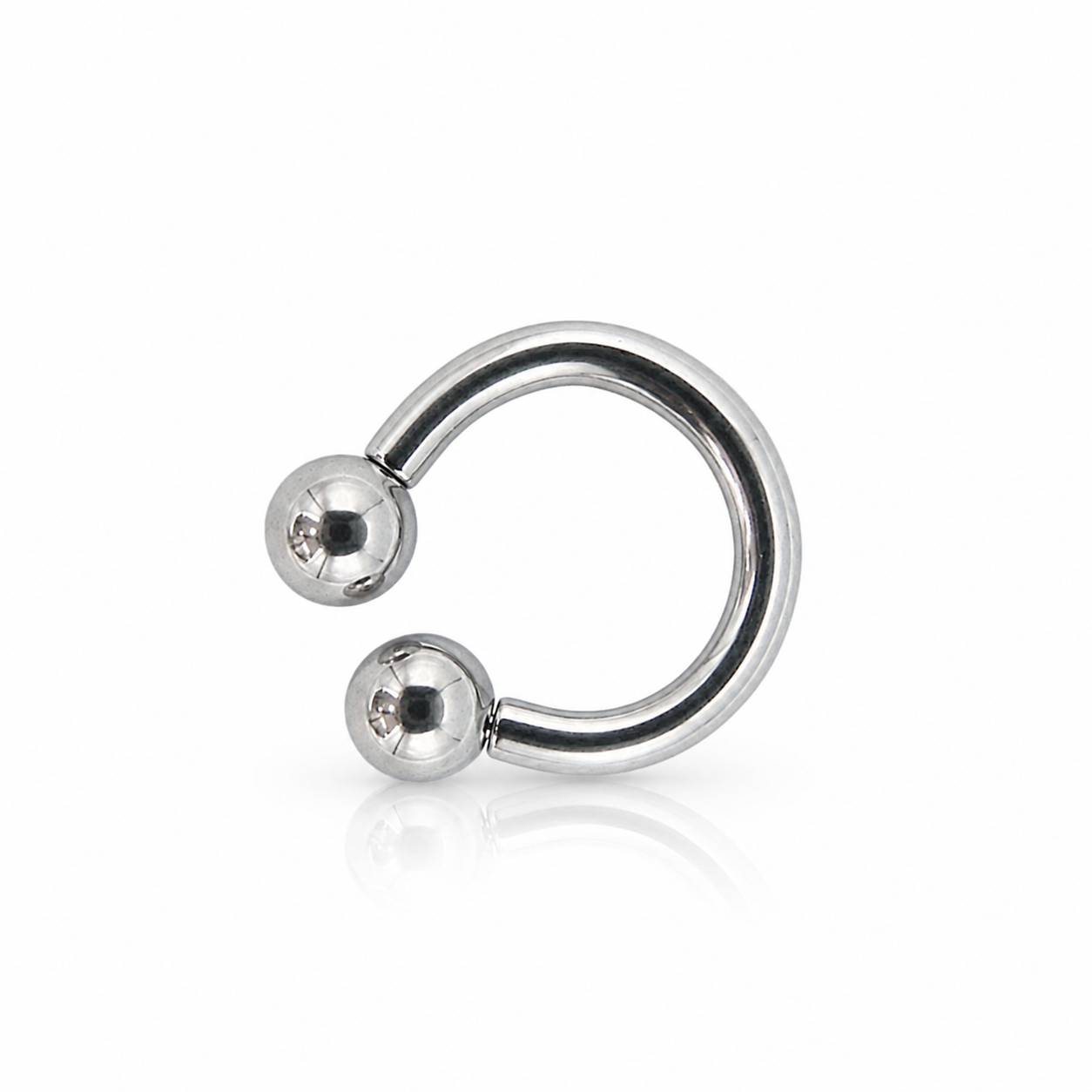 Nessa - Fer À Cheval - Filetage Externe - Finition Argent - Finition Argent - 1.2*7+3/3mm